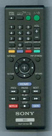 SONY 1-490-027-11 RMT-B119A Genuine OEM Original Remote